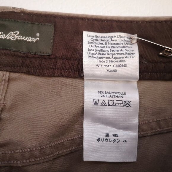 Eddie Bauer Ladies Straight Fit Size 10 Tan & Brown Jean Skirt - Picture 12 of 12